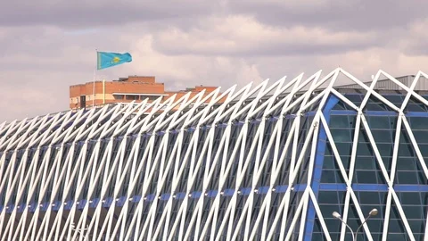 Kazakhstan flag 스톡 동영상 116339518