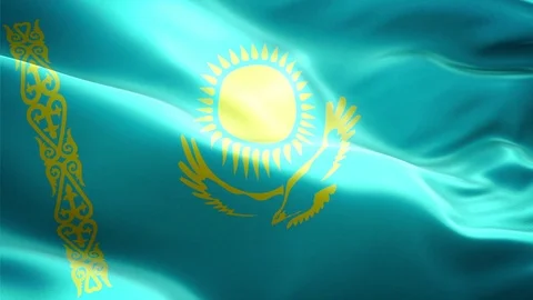 Kazakhstan Flag Stock Footage 116381410