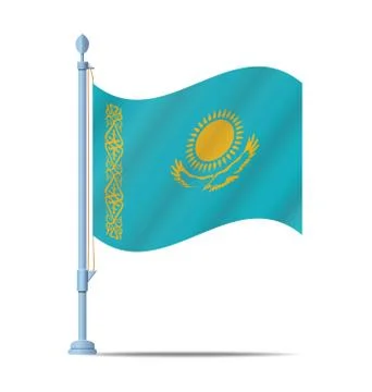 Kazakhstan flag Stock Illustration