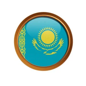Kazakhstan flag Stock Illustration