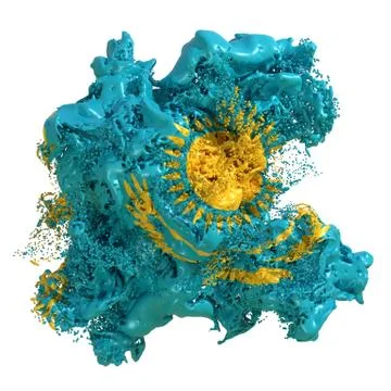 Kazakhstan flag liquid Stock Illustration