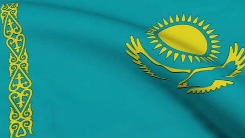 Kazakhstan Flag Loop Background Stock Footage 250278754