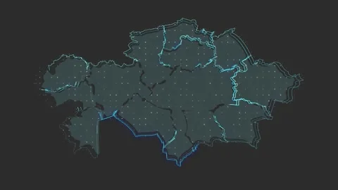 Kazakhstan map Stock-Footage 169455724