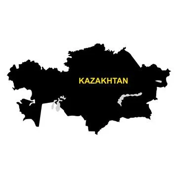 Kazakhstan map icon Stock Illustration