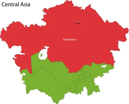 Kazakhstan map Stock Illustration