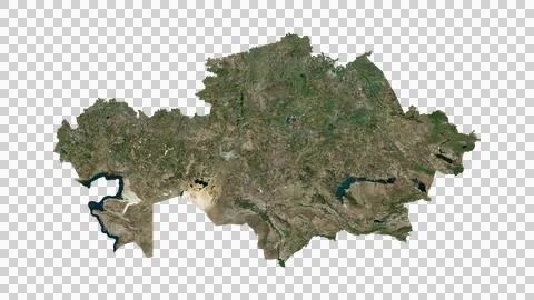 Kazakhstan Map Stock Illustration