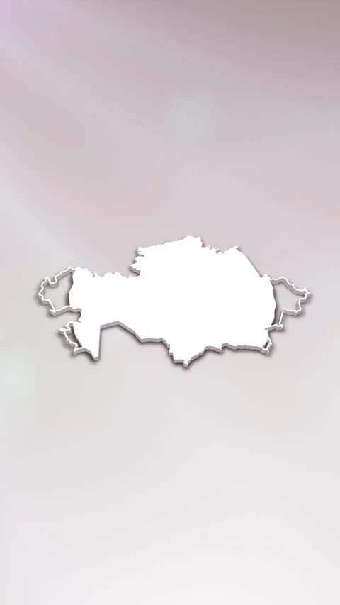 Kazakhstan Map Intro Stock Footage 261660384