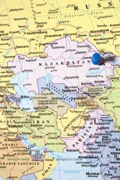 Kazakhstan map Foto stock