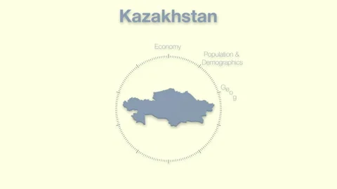 Kazakhstan MAP revealingmotion graphics data elements Stock Footage 339869784