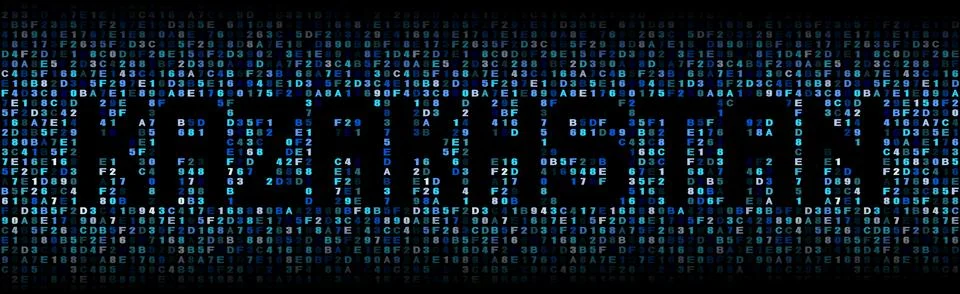 Kazakhstan text on hex code illustration Stock Illustration