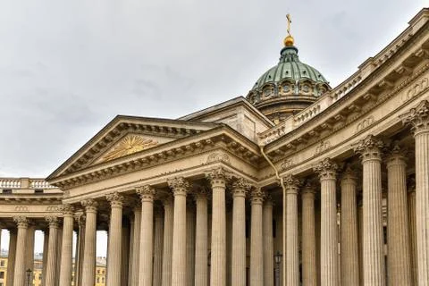 Kazan Cathedral is one of the largest temples of St. Petersburg. Stock Photos