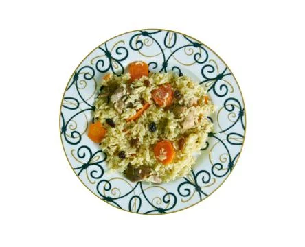 Kazan pilaf. Foto stock