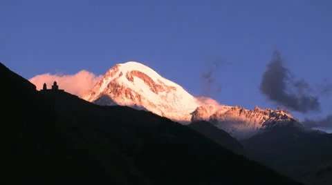 KazbegiSunrise Stock Footage 21893977