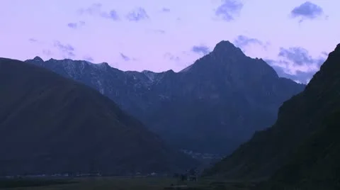 KazbegiSunrise2 Stock Footage 21893962