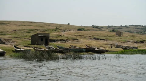 The Kazinga Channel in Uganda 스톡 동영상 60361614