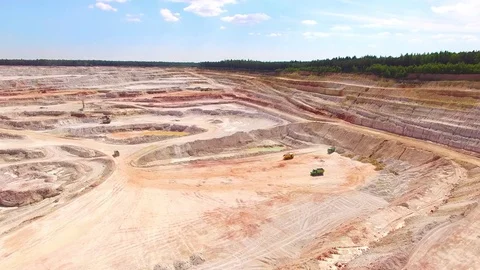 Kaznejov kaolin quarry. Stock Footage 76715564