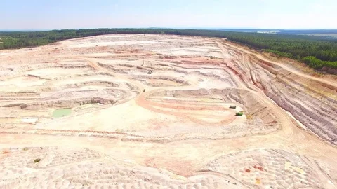 Kaznejov kaolin quarry. 스톡 동영상 76719941