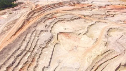 Kaznejov kaoline quarry. Stock Footage 76806184