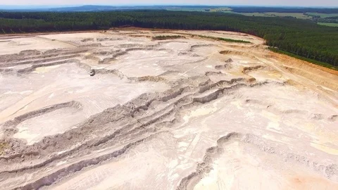 Kaznejov kaoline quarry. 스톡 동영상 76806540