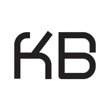 Kb initial letter vector logo icon Stock Illustration