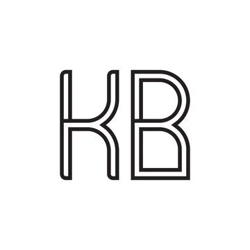 Kb initial letter vector logo icon Stock Illustration