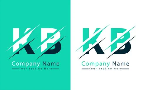 KB Letter Logo Vector Design Concept Elements Stock Illustration