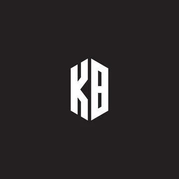 KB Logo monogram with hexagon shape style design template Stock Illustration