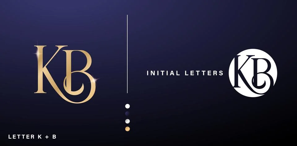 KB monogram Letter Stock Illustration
