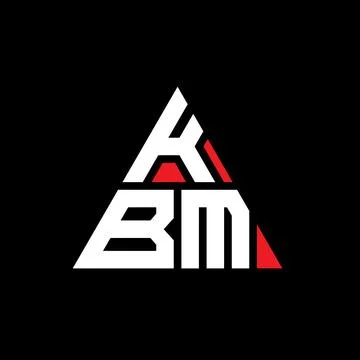 KBM triangle letter logo design with triangle shape. KBM triangle logo desi.. Stock Illustration