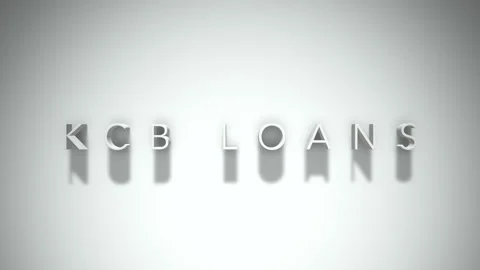 Kcb loans 3D title animation with shadows on a white background Stock Footage 296851566