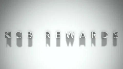 Kcb rewards 3D title animation with shadows on a white background Stock Footage 296851573