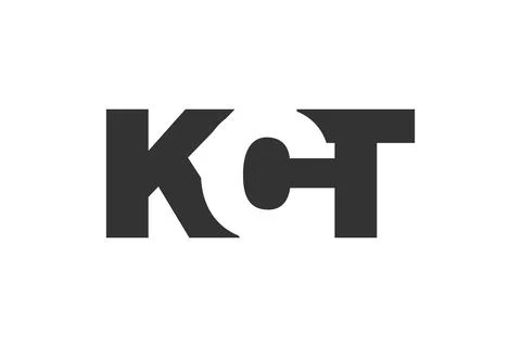 KCT logo design. Initial letter K C T bold font style for tech startups, co.. Stock Illustration