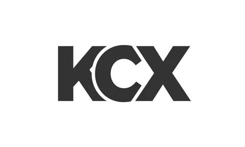 KCX logo design template with strong and modern bold text. Initial based ve.. Illustrazione stock