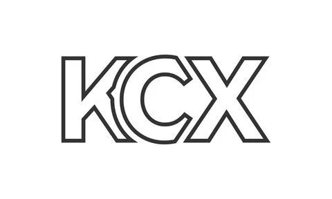 KCX logo design template with strong and modern bold text. Initial based ve.. Illustrazione stock