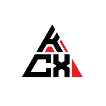 KCX triangle letter logo design with triangle shape. KCX triangle logo desi.. Stock Illustration