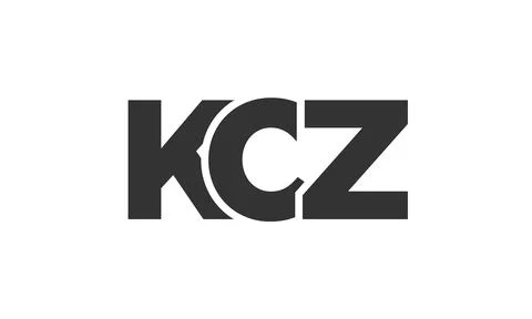 KCZ logo design template with strong and modern bold text. Initial based ve.. Stock Illustration