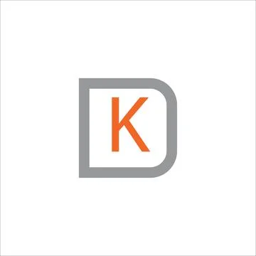 KD or DK abstract letter vector logo template Stock Illustration