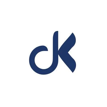 KD or DK abstract letter vector logo template Stock Illustration