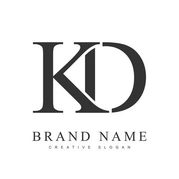 KD trendy logotype template. Initial letter k and d classic font style. Cre.. Stock Illustration