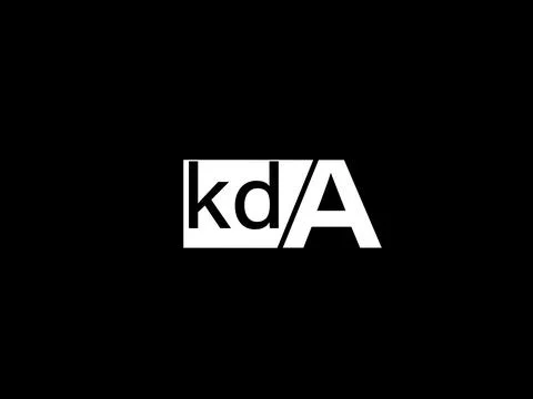KDA Logo and Graphics design vector art, Icons isolated on black background Illustrazione stock