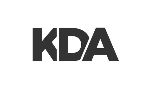 KDA logo design template with strong and modern bold text. Initial based ve.. Stock Illustration