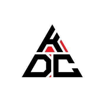 KDC triangle letter logo design with triangle shape. KDC triangle logo desi.. Stock Illustration