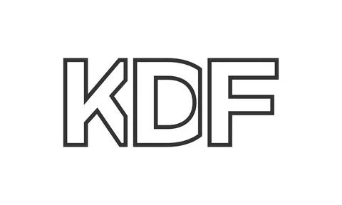 KDF logo design template with strong and modern bold text. Initial based ve.. Stock Illustration