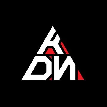 KDN triangle letter logo design with triangle shape. KDN triangle logo desi.. Stock Illustration