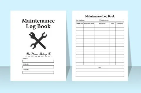 KDP interior Maintenance tracker notebook. Maintenance checker and cost track イラスト素材