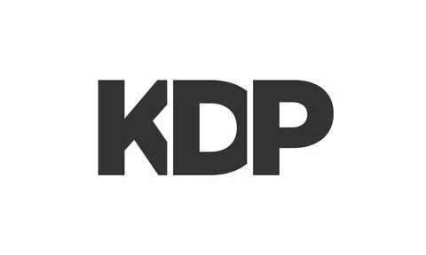 KDP logo design template with strong and modern bold text. Initial based ve.. Illustrazione stock