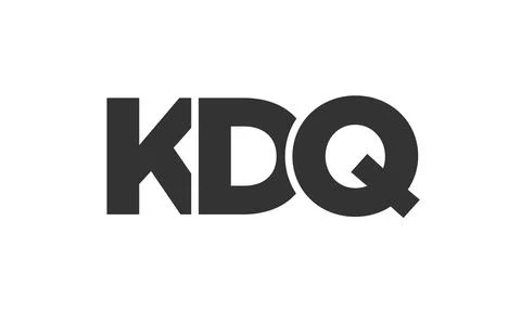 KDQ logo design template with strong and modern bold text. Initial based ve.. Illustrazione stock