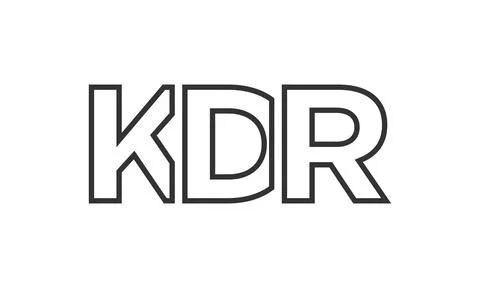 KDR logo design template with strong and modern bold text. Initial based ve.. Stock Illustration
