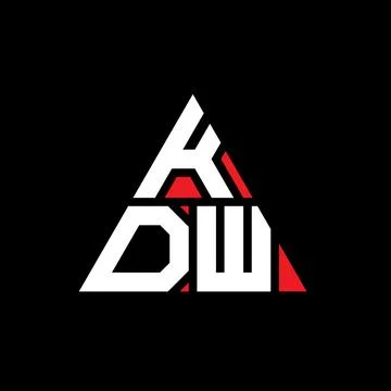 KDW triangle letter logo design with triangle shape. KDW triangle logo desi.. Stock Illustration