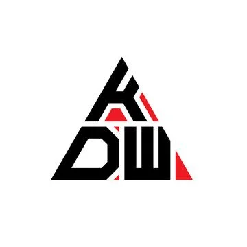 KDW triangle letter logo design with triangle shape. KDW triangle logo desi.. Stock Illustration